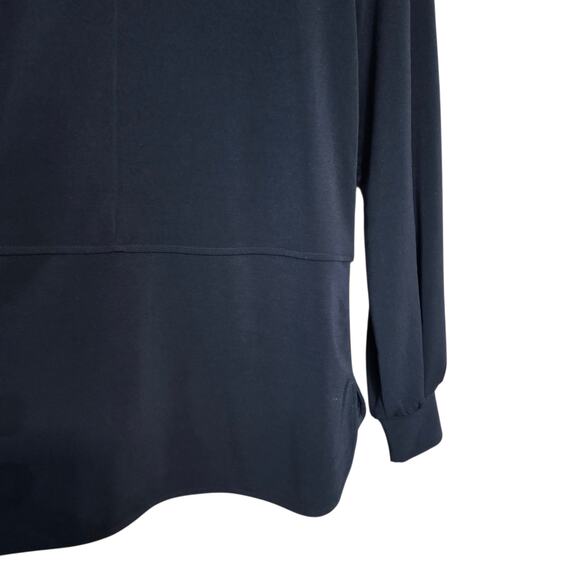 Lauren Ralph Lauren Long Sleeve Tunic Top Blouse Black sz L Keyhole Front - Picture 9 of 11